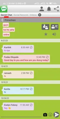 Secret Messenger android App screenshot 1